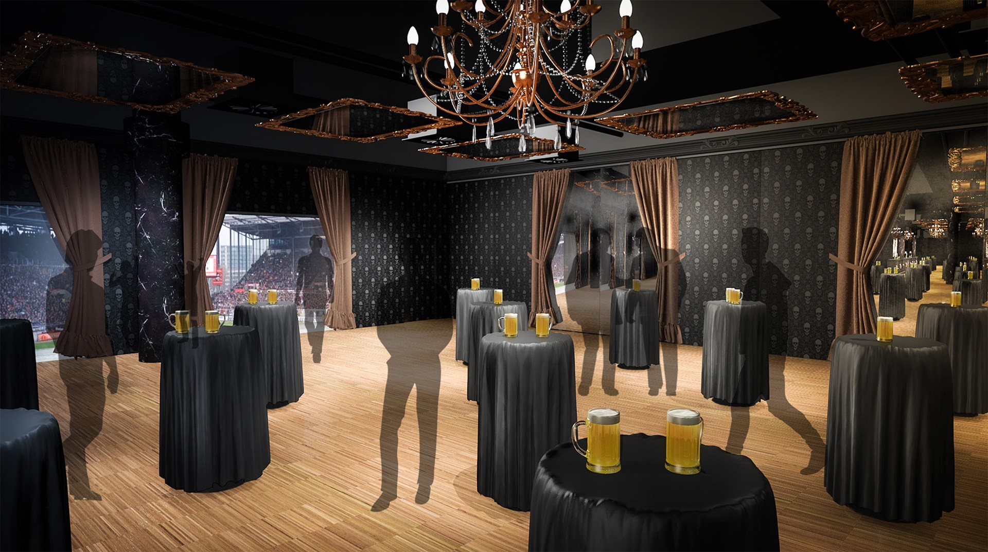 Entwurf des FC ST Pauli Ballsaals